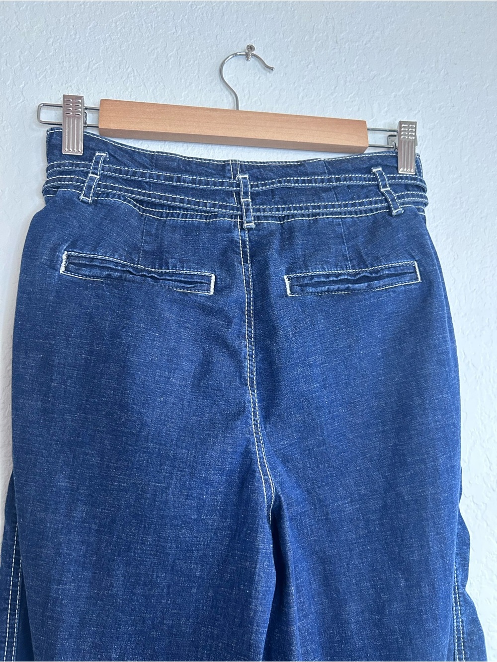Anthropologie Pilcro and the Letterpress Dark Blue Wide-Leg Jeans, Size 26 - Picture 6 of 10